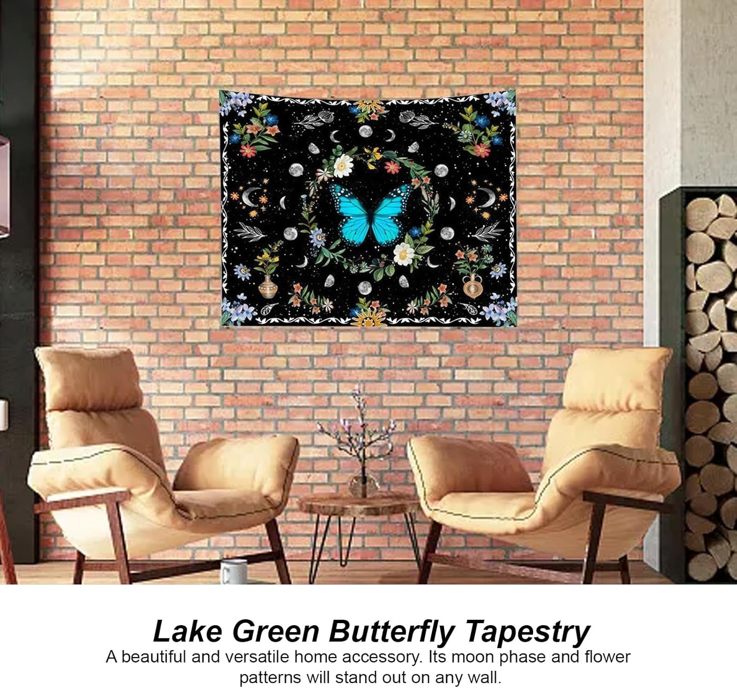 Tapiserie tapiterie fluturi verzi tesatura periata Casa - Accesorii si Decoratiuni Naty Shop