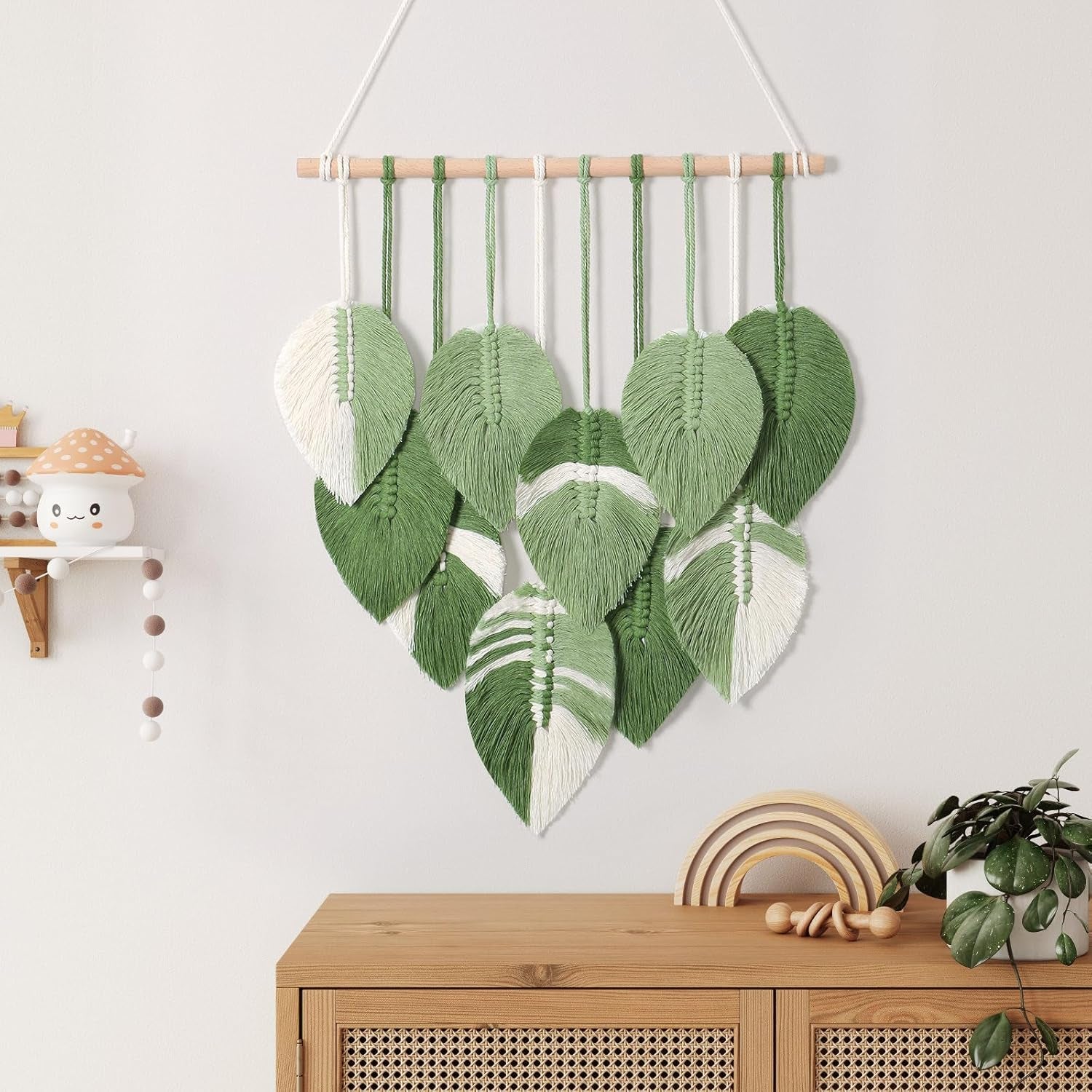 Tapiserie tapiterie frunze verzi tesute manual Casa - Accesorii si Decoratiuni Naty Shop