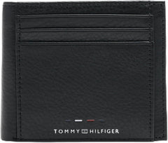 Tommy Hilfiger TH PREMIUM LEATHER EXTRA CC COIN portofel dublu pentru bărbați, negru, OS Portofel Barbati Naty Shop Titlu implicit