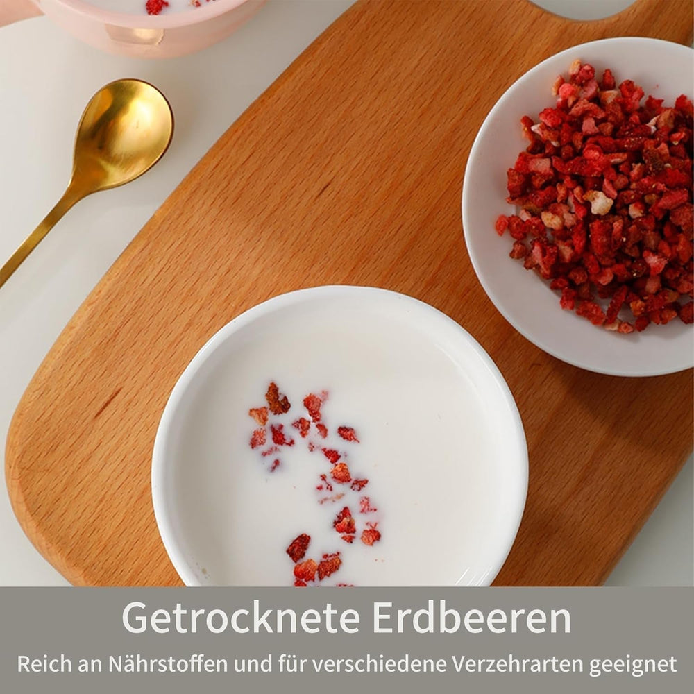 ULTHMOK căpșuni liofilizate 180 g - fără aditivi, căpșuni zdrobite din conserve practice Produse deshidratate Naty Shop